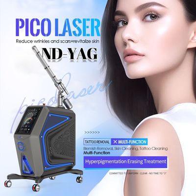 Yüksek Güçlü Pigmentasyon Kaldırma Pico Lazer 1064 Nm 532Nm Gerçek Noktalar